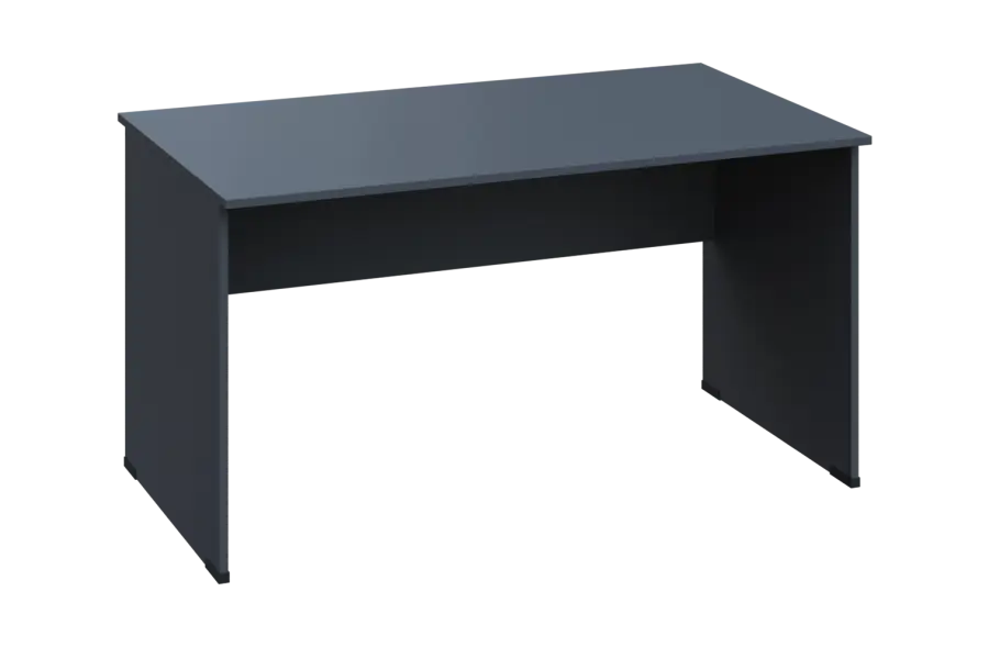 EPL 18 - 14 stůl kancelářský, dřevěná podnož, deska 18 mm, široký 1400 mm, antracit